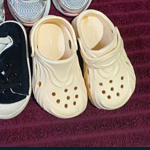 Girls beige clog style slip - girls,