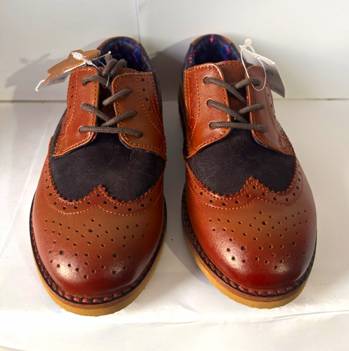 Next boys brown navy lace - brown/navy, lace-up