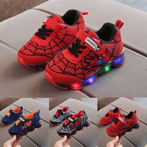 Kids boys led spiderman shoes - kids,