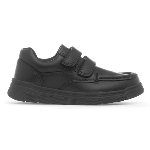 Boys black school shoes - school, double